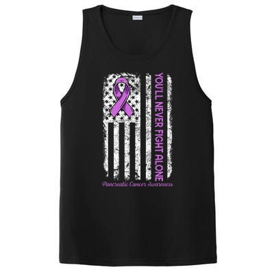 You'll Never fight Alone Flag Pancreatic Cancer Awareness  PosiCharge Competitor Tank