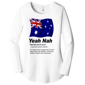 Yeah Nah | Funny Australian Slang, Phrase And Humor Definition Women's Perfect Tri Tunic Long Sleeve Shirt