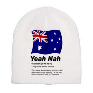 Yeah Nah | Funny Australian Slang, Phrase And Humor Definition Short Acrylic Beanie