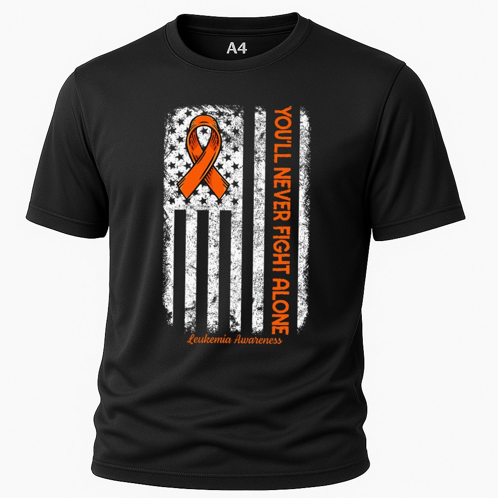 YouLl Never Fight Alone Blood Cancer Leukemia Awareness Cooling Performance Crew T-Shirt