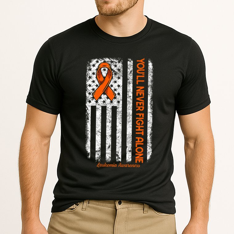 YouLl Never Fight Alone Blood Cancer Leukemia Awareness Cooling Performance Crew T-Shirt