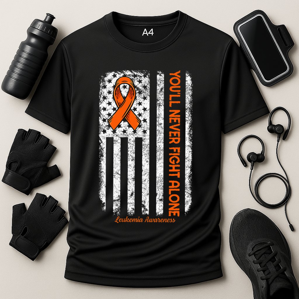 YouLl Never Fight Alone Blood Cancer Leukemia Awareness Cooling Performance Crew T-Shirt