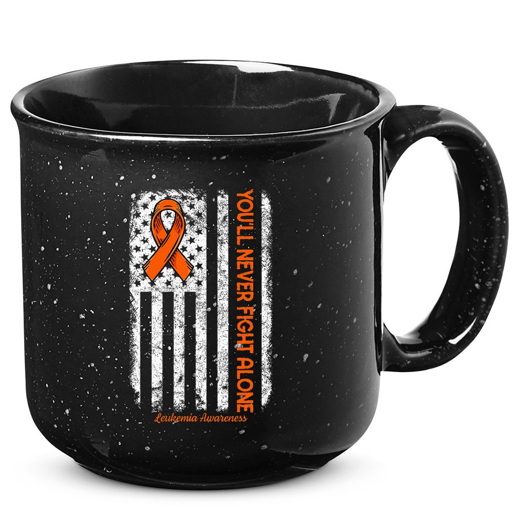 YouLl Never Fight Alone Blood Cancer Leukemia Awareness 15oz Campfire Ceramic Mug