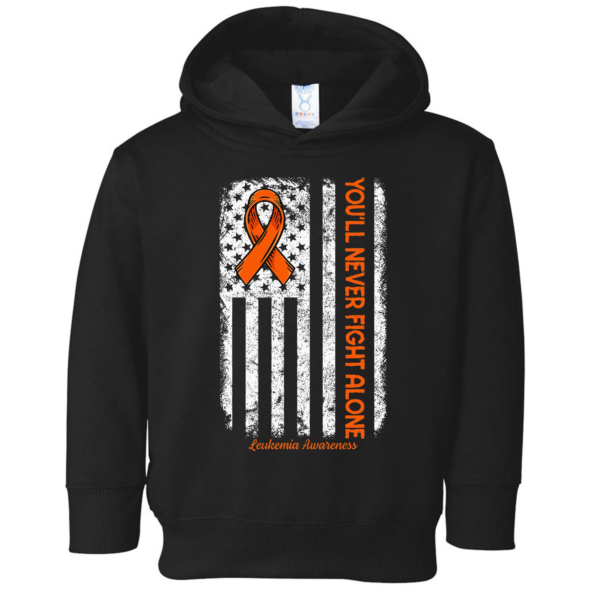 YouLl Never Fight Alone Blood Cancer Leukemia Awareness Toddler Hoodie