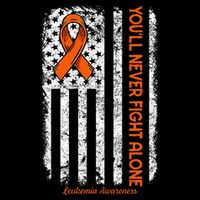 YouLl Never Fight Alone Blood Cancer Leukemia Awareness Toddler Hoodie
