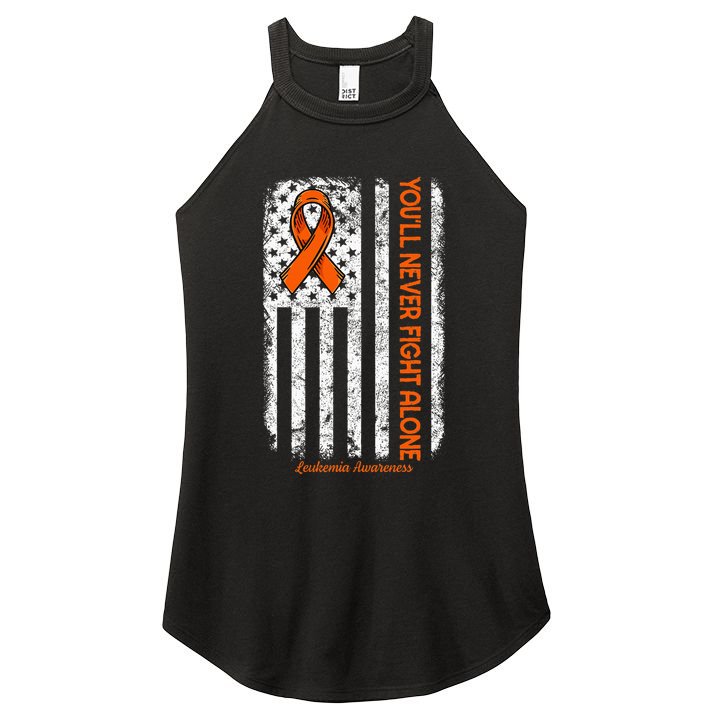 YouLl Never Fight Alone Blood Cancer Leukemia Awareness Women's Perfect Tri Rocker Tank