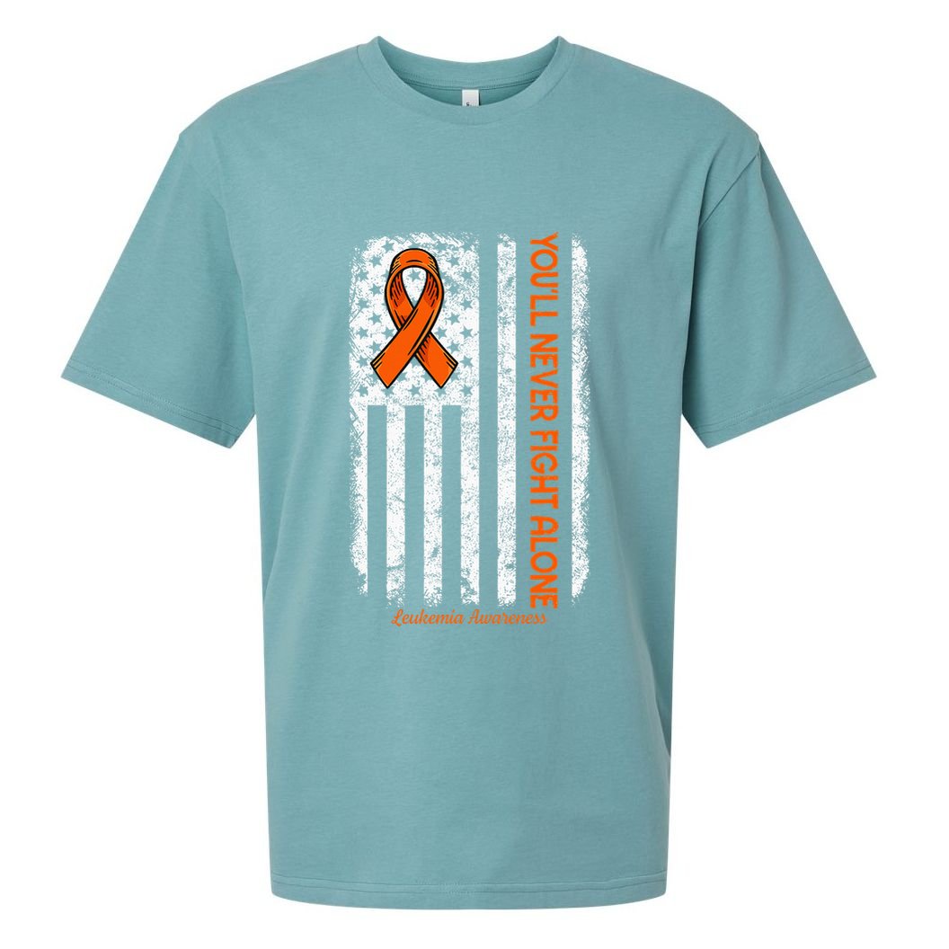 YouLl Never Fight Alone Blood Cancer Leukemia Awareness Sueded Cloud Jersey T-Shirt