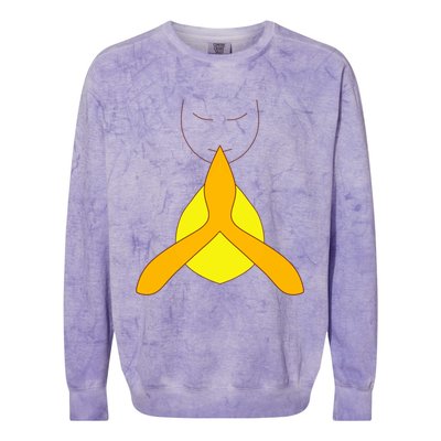 Yoga Namaste Greet Design Gift Colorblast Crewneck Sweatshirt