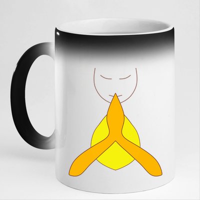 Yoga Namaste Greet Design Gift 11oz Black Color Changing Mug