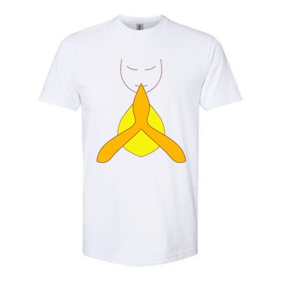 Yoga Namaste Greet Design Gift Softstyle CVC T-Shirt