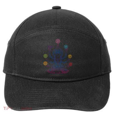 Yoga Namaste Graphic Design 7-Panel Snapback Hat