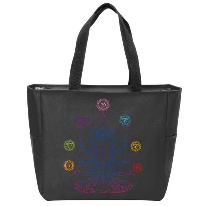 Yoga Namaste Graphic Design Zip Tote Bag