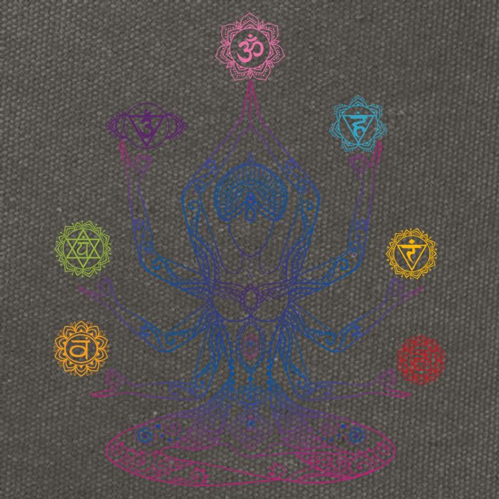 Yoga Namaste Graphic Design Cotton Canvas Backpack