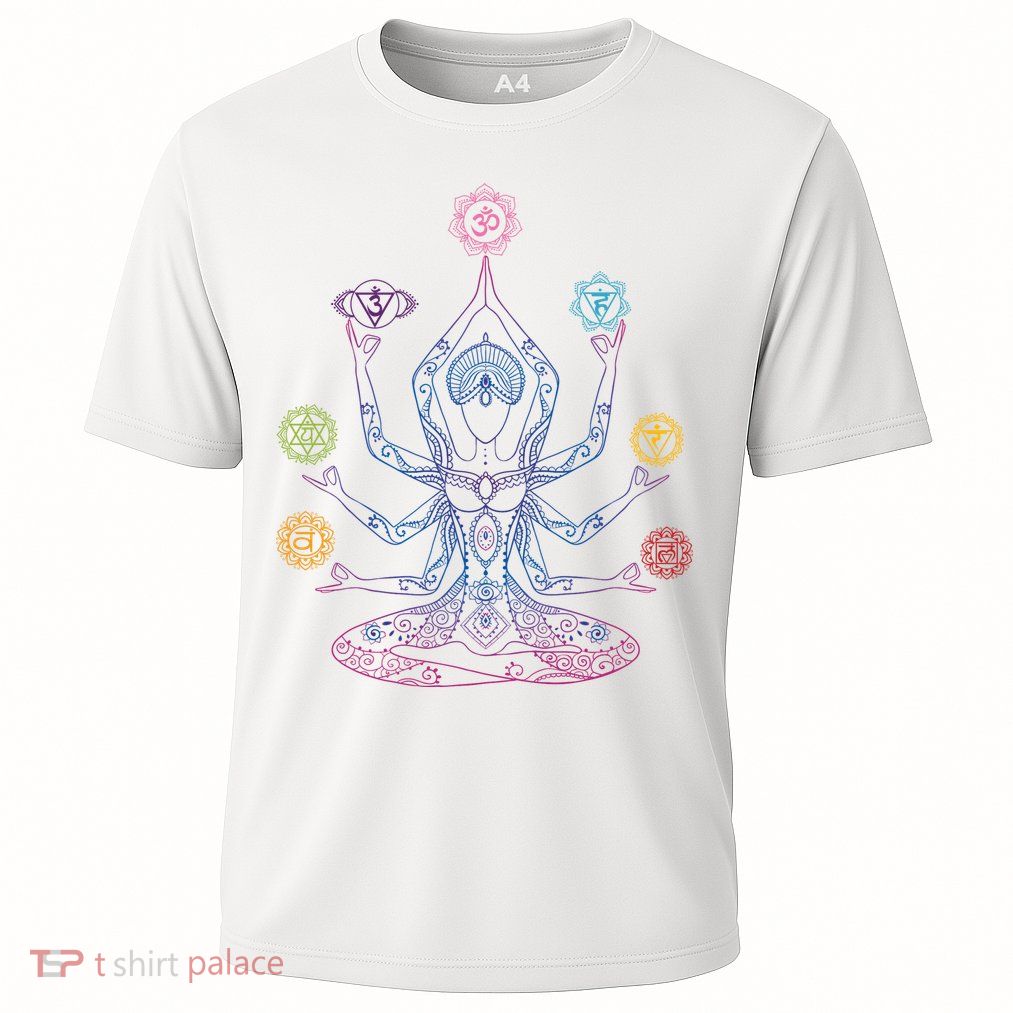 Yoga Namaste Graphic Design Cooling Performance Crew T-Shirt