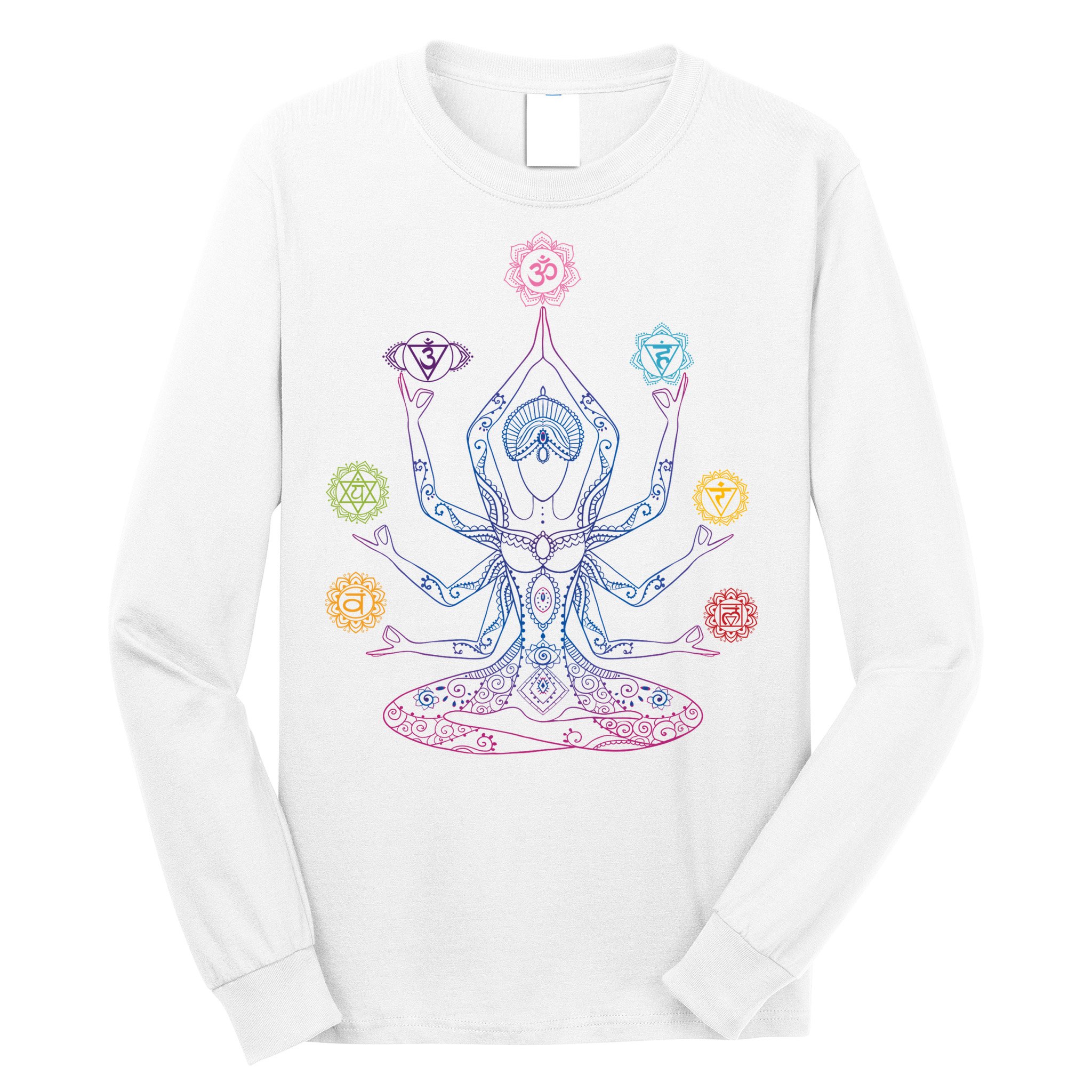 Yoga Namaste Graphic Design Long Sleeve Shirt