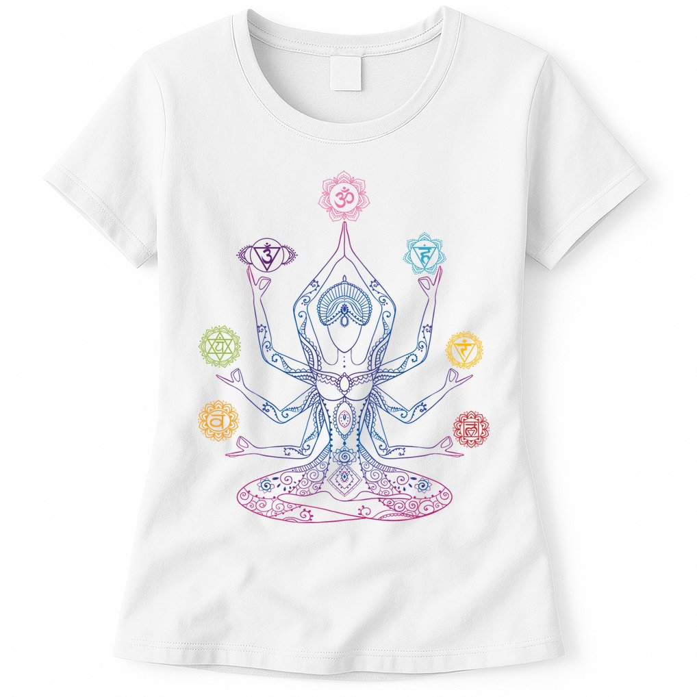 Yoga Namaste Graphic Design Womens T-Shirt