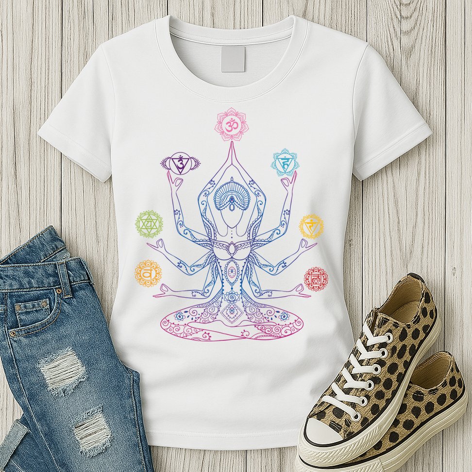 Yoga Namaste Graphic Design Womens T-Shirt