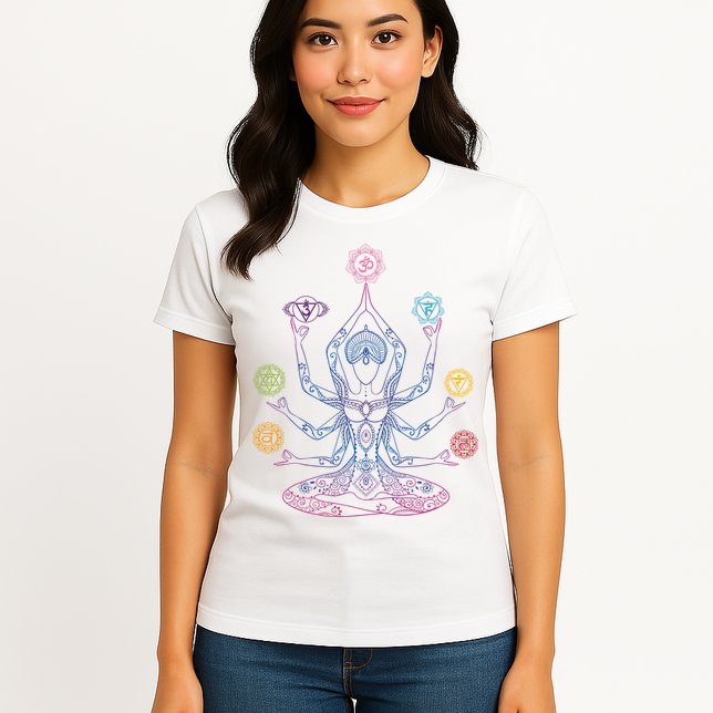 Yoga Namaste Graphic Design Womens T-Shirt