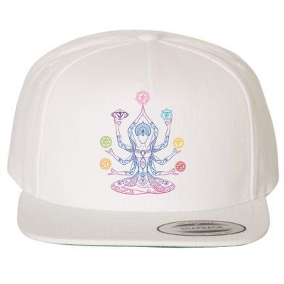 Yoga Namaste Graphic Design Wool Snapback Cap