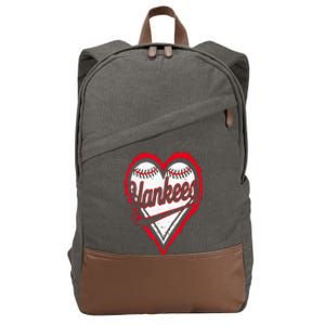 Y.A.N.K.E.E.S Name Hearts Style Classic Cotton Canvas Backpack