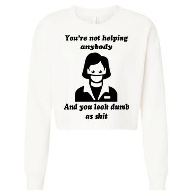 You’re Not Helping Anybody And You Look Dumb As Shit Cropped Pullover Crew