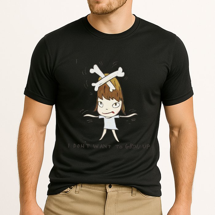 Yoshitomo Nara I Dont Want To Grow Up Painting Cooling Performance Crew T-Shirt
