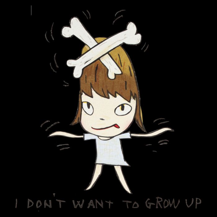 Yoshitomo Nara I Dont Want To Grow Up Painting Sustainable Bucket Hat