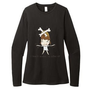 Yoshitomo Nara I Dont Want To Grow Up Painting Womens CVC Long Sleeve Shirt