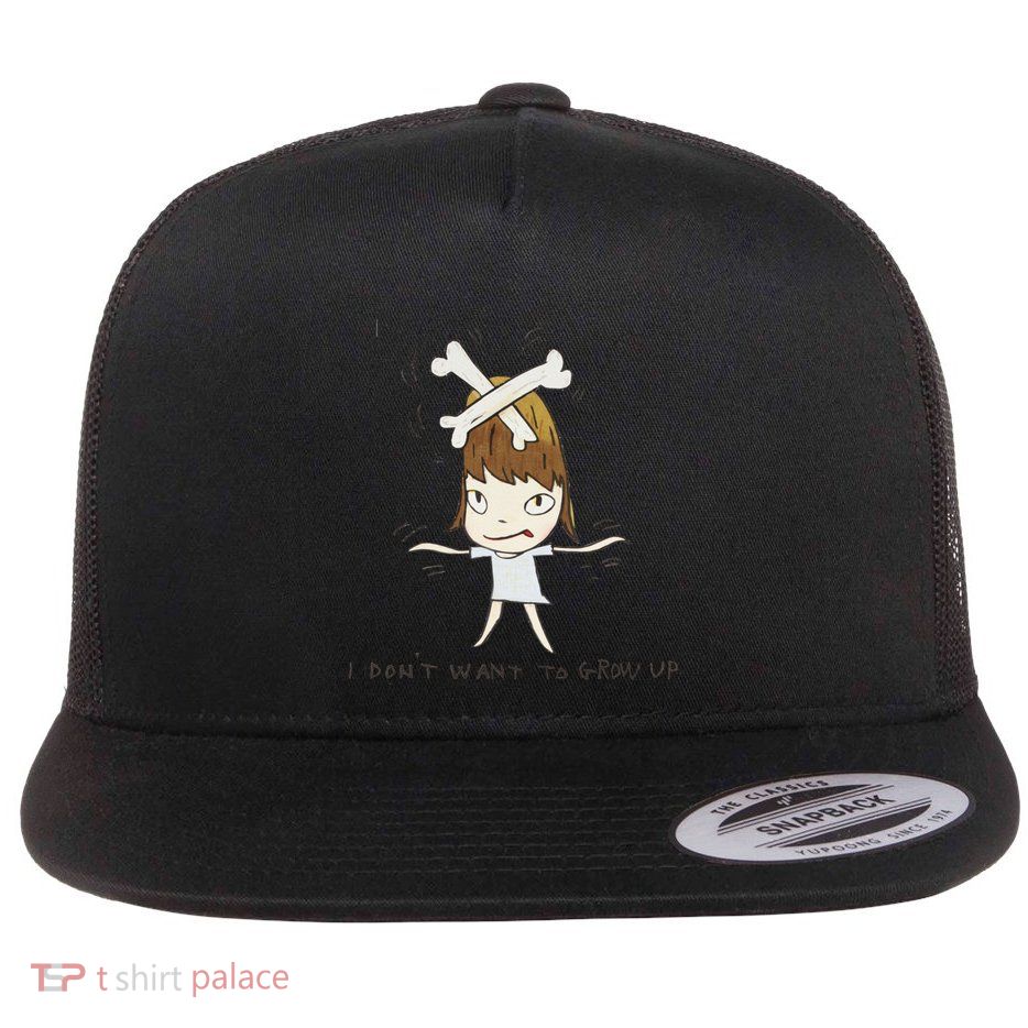 Yoshitomo Nara I Dont Want To Grow Up Painting Flatbill Hat