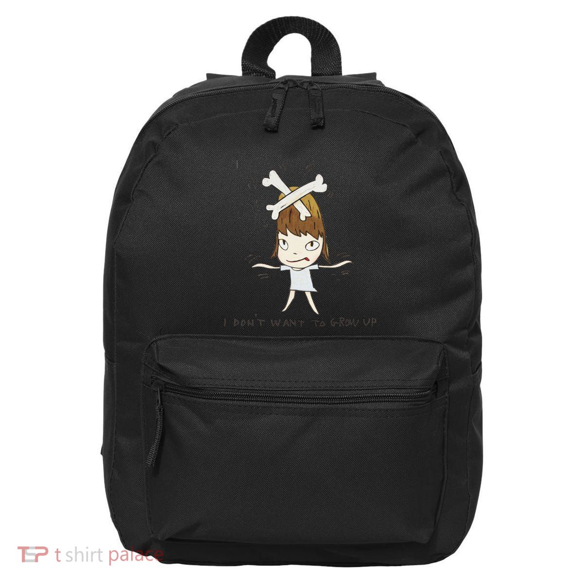Yoshitomo Nara I Dont Want To Grow Up Painting 16 in Basic Backpack