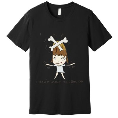 Yoshitomo Nara I Dont Want To Grow Up Painting Premium T-Shirt