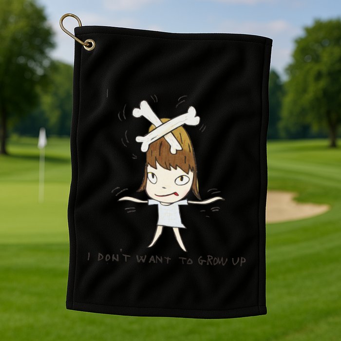 Yoshitomo Nara I Dont Want To Grow Up Painting Golf Towel
