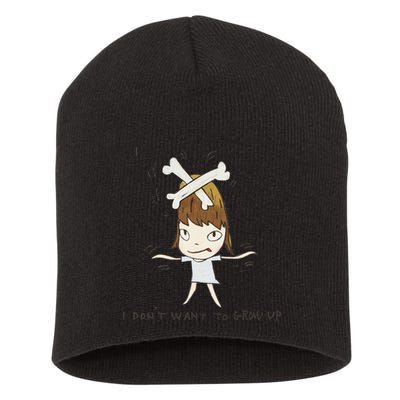 Yoshitomo Nara I Dont Want To Grow Up Painting Short Acrylic Beanie