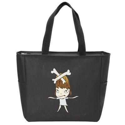 Yoshitomo Nara I Dont Want To Grow Up Painting Zip Tote Bag