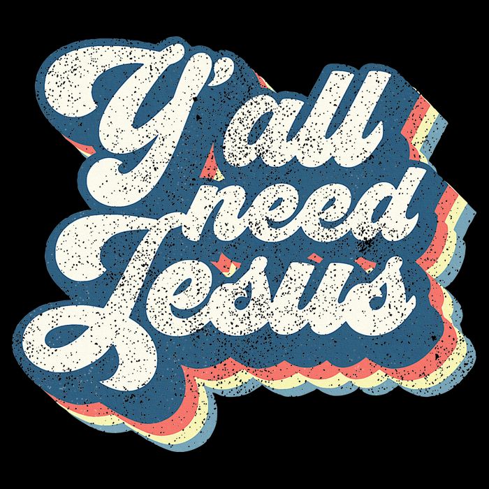 Yall Need Jesus Christian Retro 70s Christ Bible City Backpack