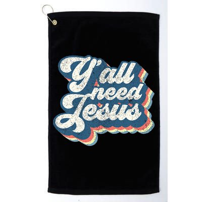 Yall Need Jesus Christian Retro 70s Christ Bible Golf Towel
