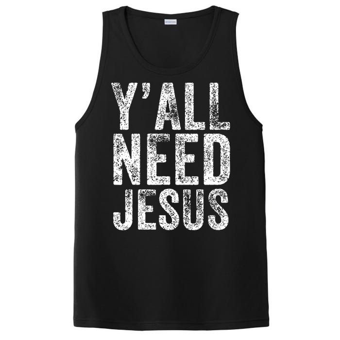 Y'all Need Jesus Religious Faith Funny Christian Church PosiCharge Competitor Tank