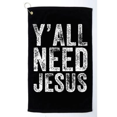 Y'all Need Jesus Religious Faith Funny Christian Church Golf Towel