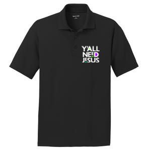 Ya'll Need Jesus Funny Easter Family Mom Dad Gift PosiCharge RacerMesh Polo