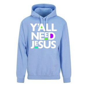 Ya'll Need Jesus Funny Easter Family Mom Dad Gift Unisex Surf Hoodie