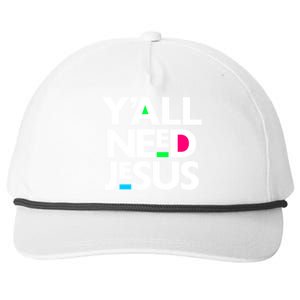 Ya'll Need Jesus Funny Easter Family Mom Dad Gift Snapback Five-Panel Rope Hat