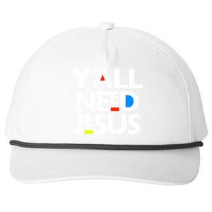 Ya'll Need Jesus Funny Easter Family Mom Dad Gift Snapback Five-Panel Rope Hat