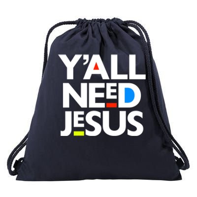 Ya'll Need Jesus Funny Easter Family Mom Dad Gift Drawstring Bag