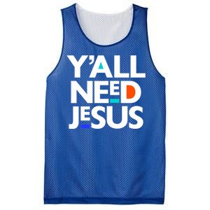 Ya'll Need Jesus Funny Easter Family Mom Dad Gift Mesh Reversible Basketball Jersey Tank