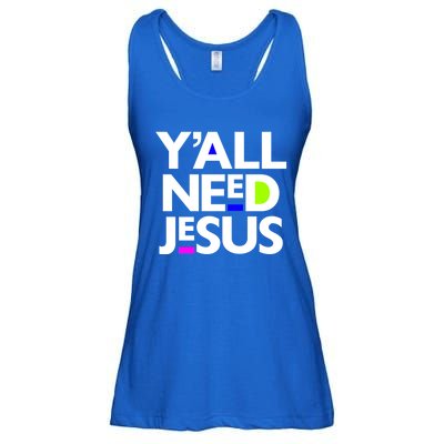 Ya'll Need Jesus Funny Easter Family Mom Dad Gift Ladies Essential Flowy Tank