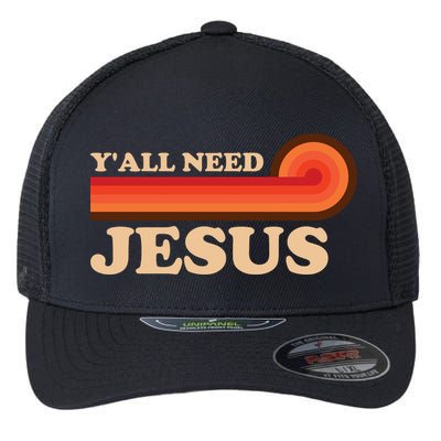 Y'all Need Jesus Retro Flexfit Unipanel Trucker Cap