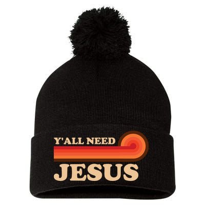 Y'all Need Jesus Retro Pom Pom 12in Knit Beanie