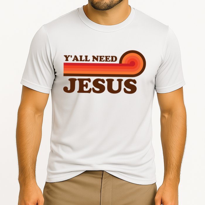 Y'all Need Jesus Retro Cooling Performance Crew T-Shirt