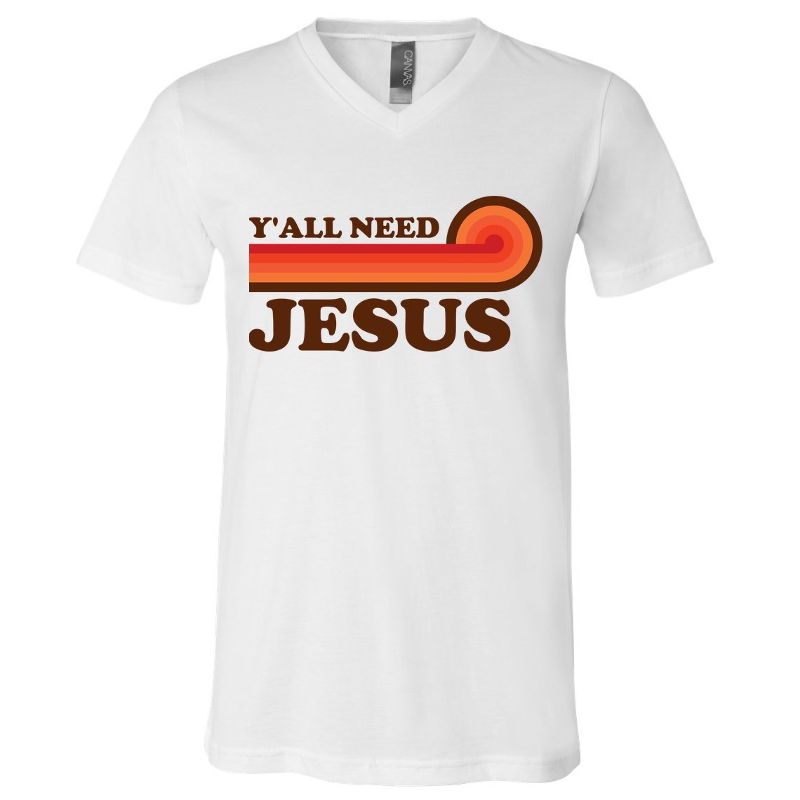 Y'all Need Jesus Retro V-Neck T-Shirt