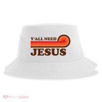 Y'all Need Jesus Retro Sustainable Bucket Hat